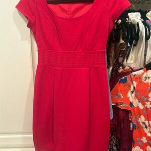 Banana Republic Red Cap Sleeve Mini Dress